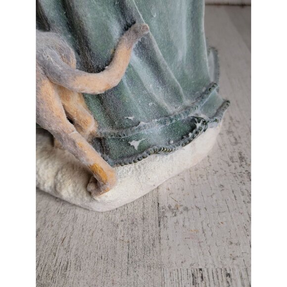 Vintage velvet santa claus dog bird xmas home decor mistletoe - Picture 6 of 14